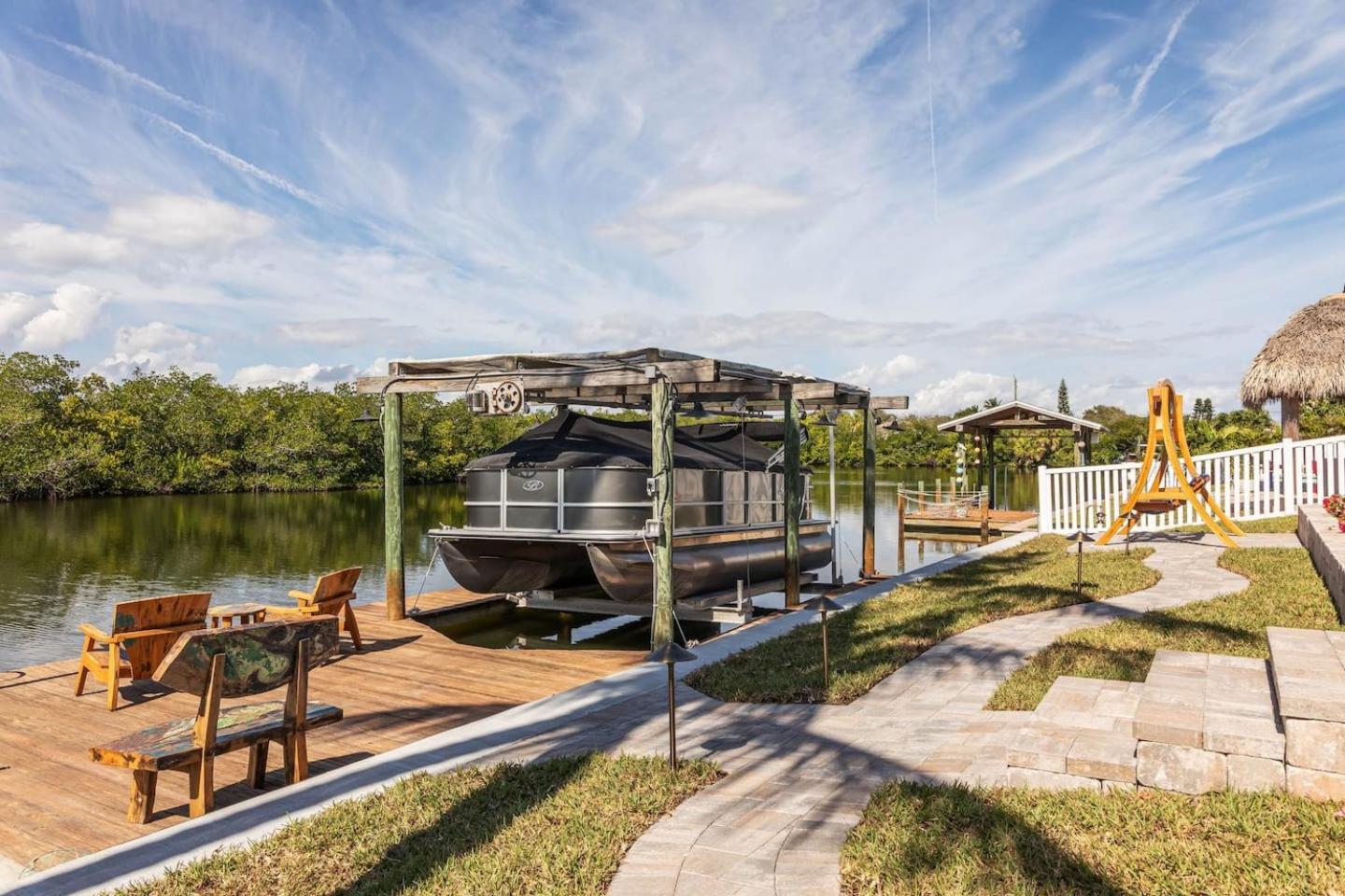 The Pearl - Pool W Screen On Canal - Boat * Cocoa Beach